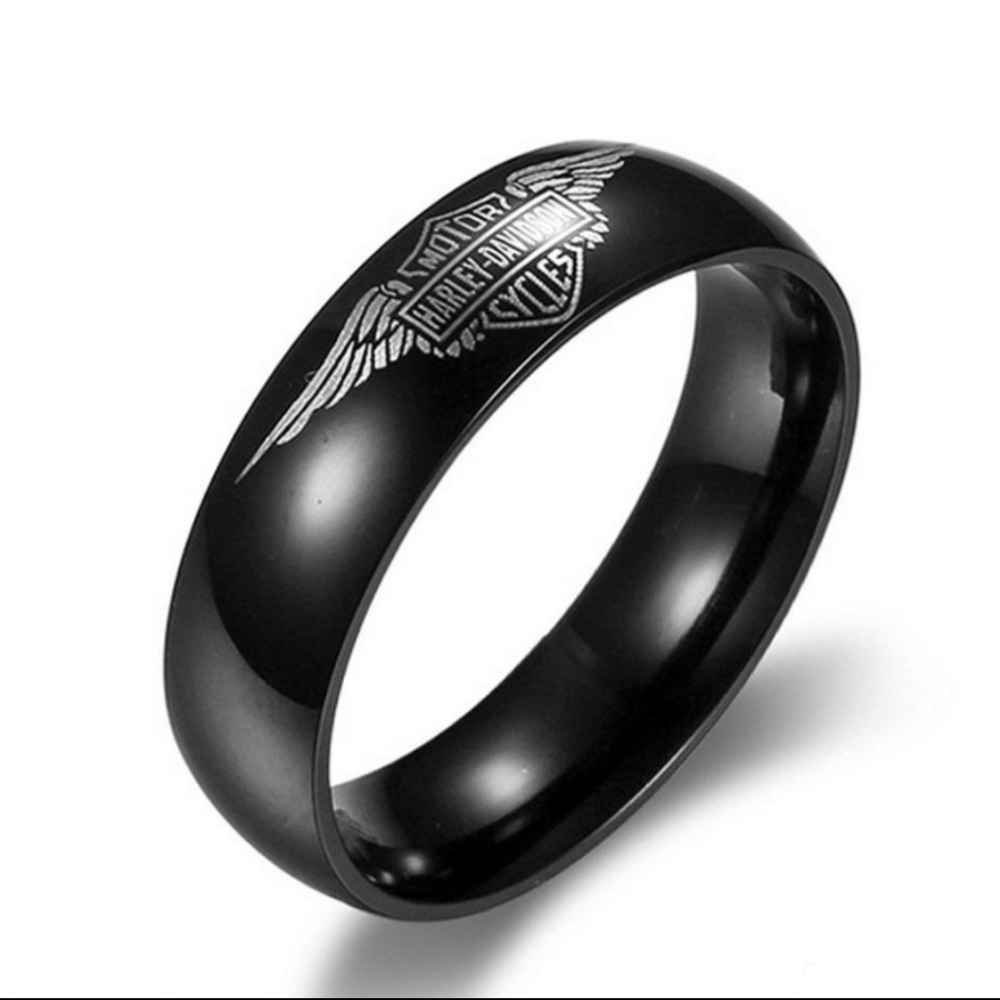 Mens stainless steel harley  ring